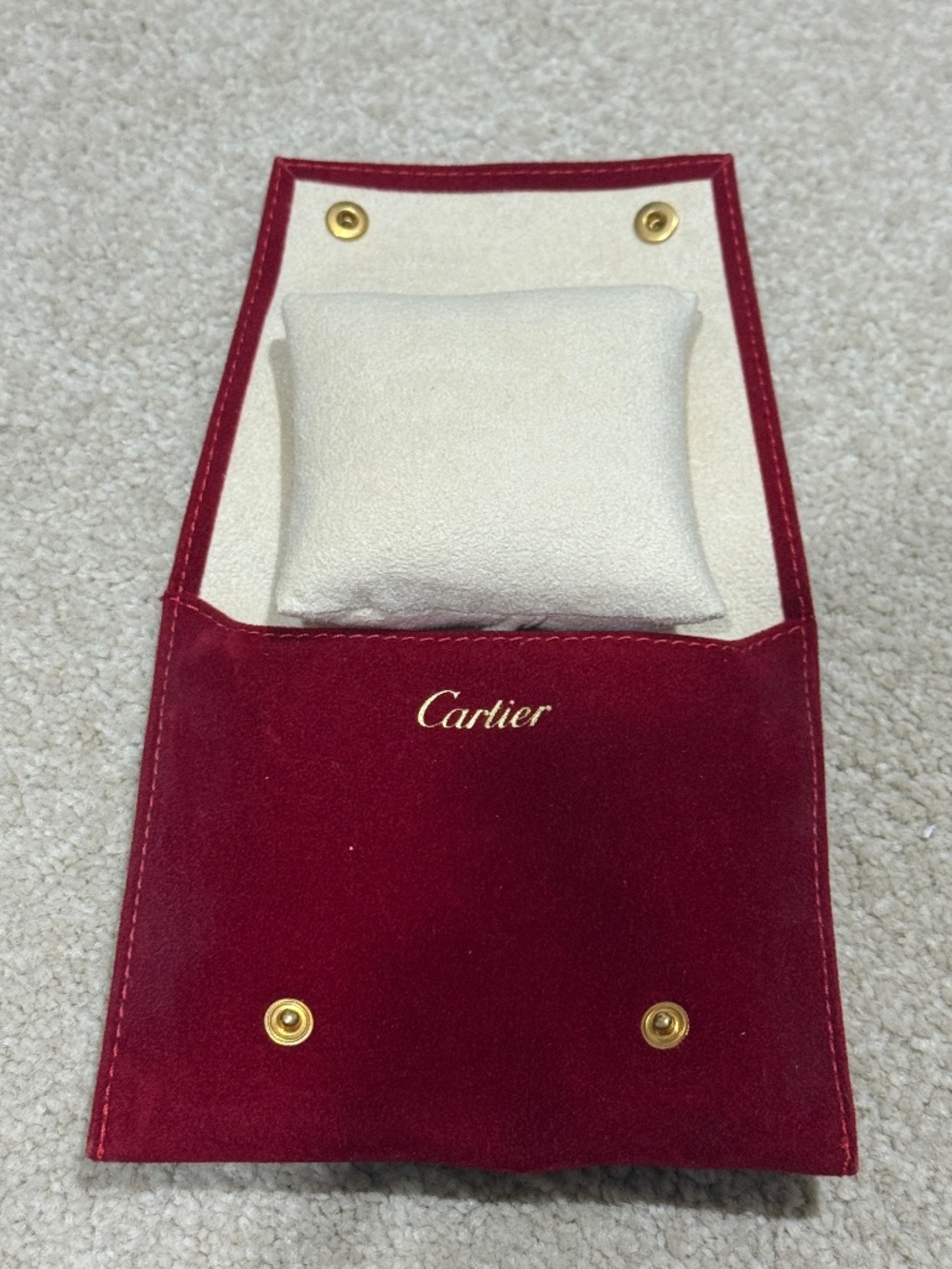 Used Cartier Jewelry Travel Pouch